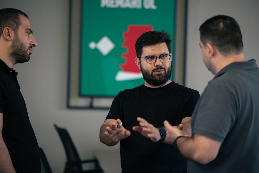 group discussion in office