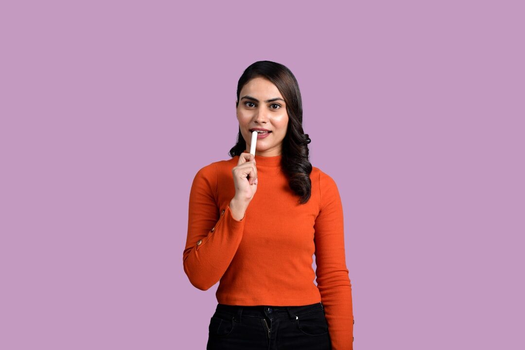 woman expressing opinion